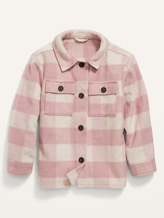 Plaid Textured Shacket for Girls | Old Navy (US)