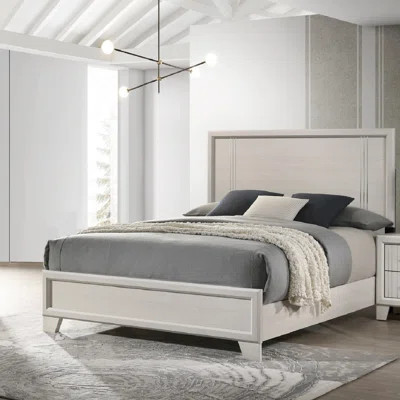 Contemporary Panel Bed Wooden Bedroom Furniture | Wayfair North America