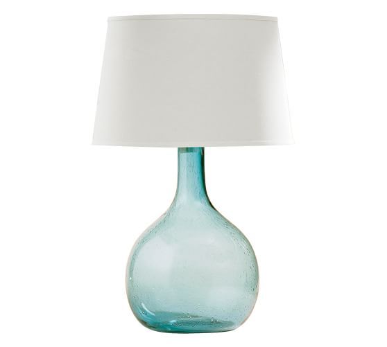 Eva Colored Glass Table Lamp - Jade | Pottery Barn (US)