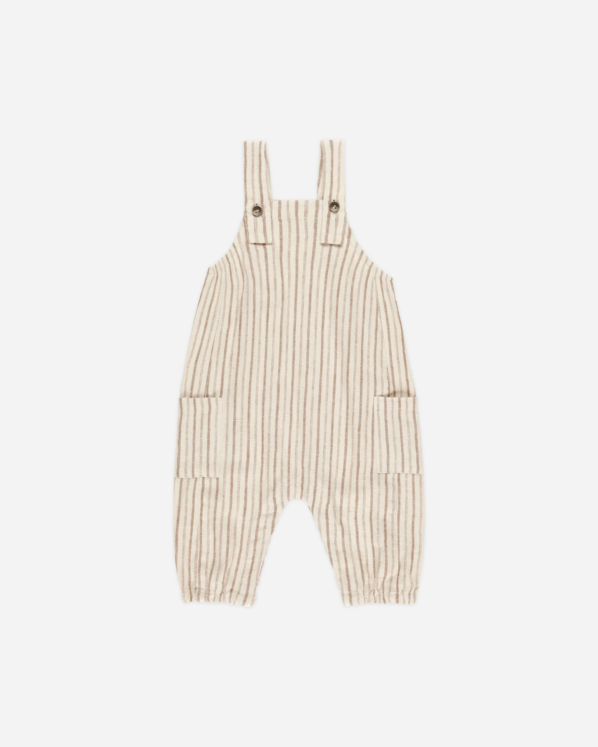 Cargo Baby Overall || Saddle Pinstripe | Rylee + Cru