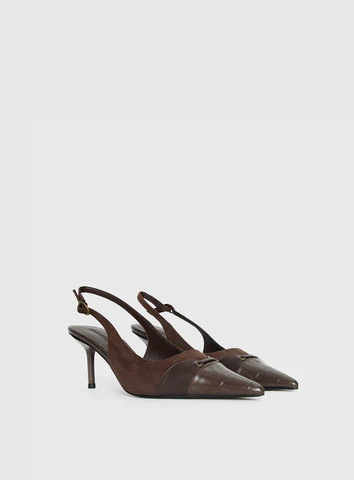 Tiptoe Slingback Heels Brown | Princess Polly US