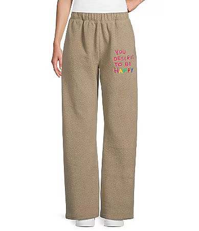 The Mayfair Group You Deserve to be Happy Coordinating Sweatpants - S/M | Dillard's