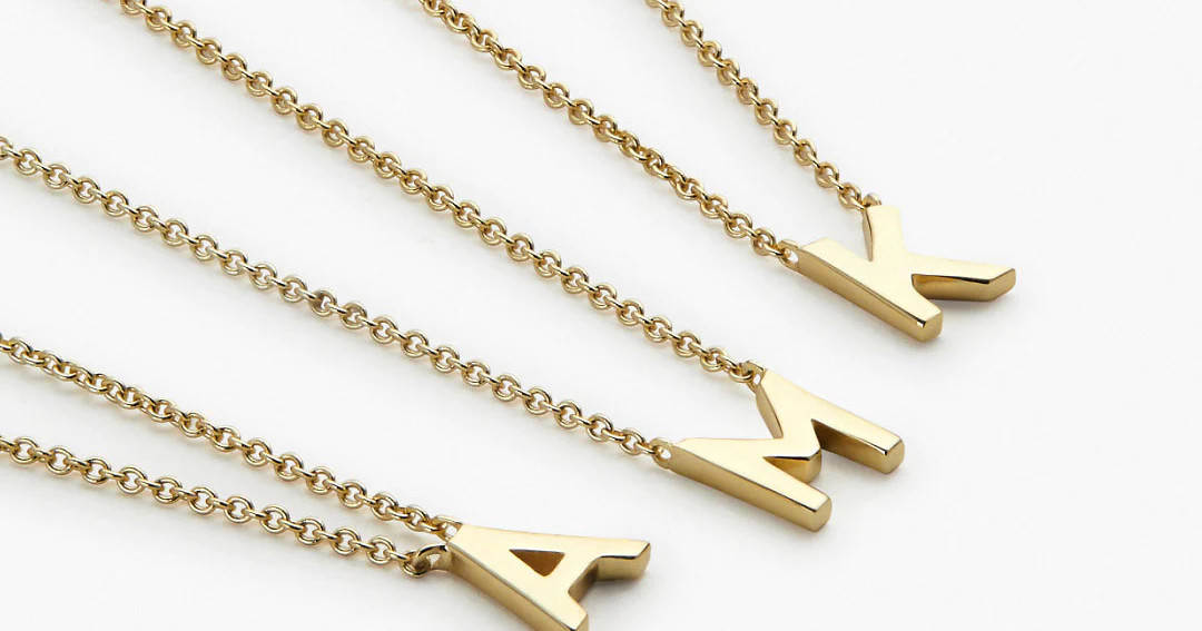 Gold Initial Necklace - Letter Necklace | Ana Luisa