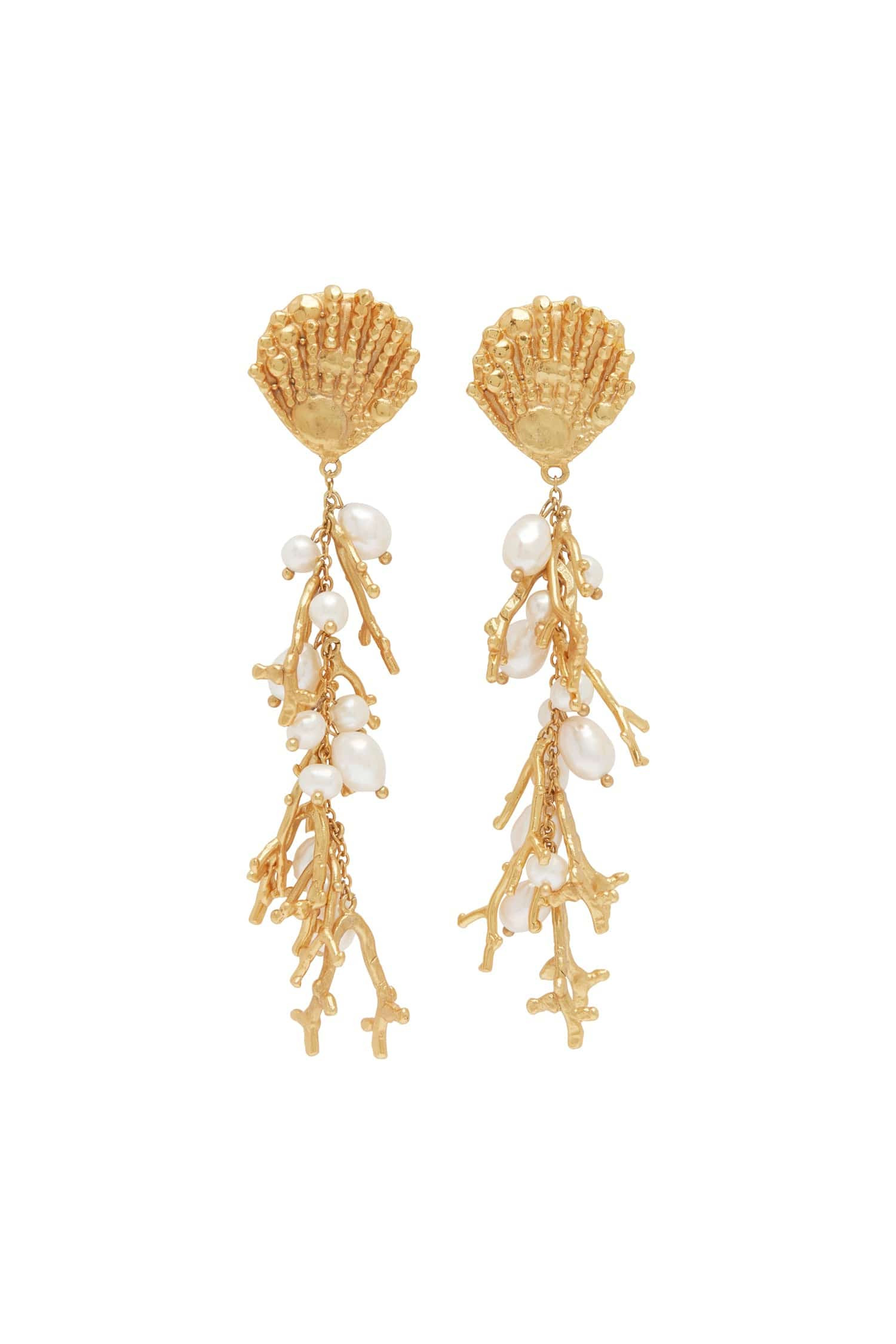REVERIE CLUSTER PEARL DROP EARRINGS | Alemais (AU, US, UK)