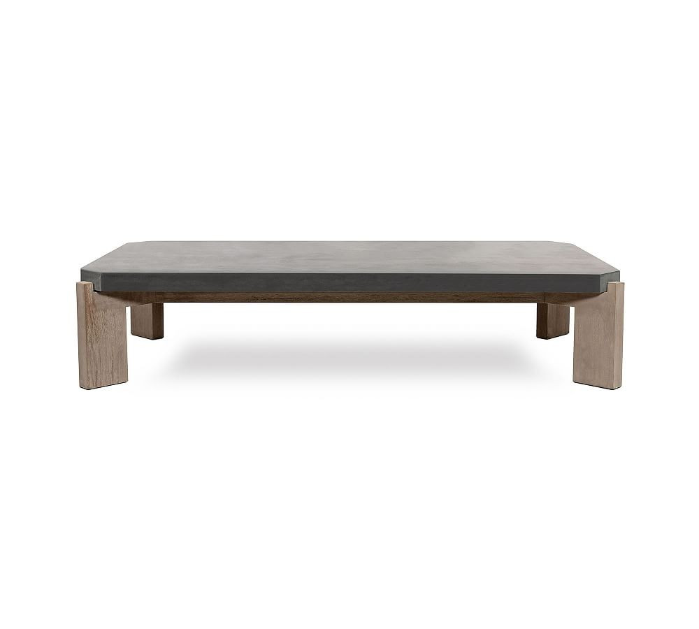 Barbados Concrete Coffee Table, Small, Dark Gray | Pottery Barn (US)