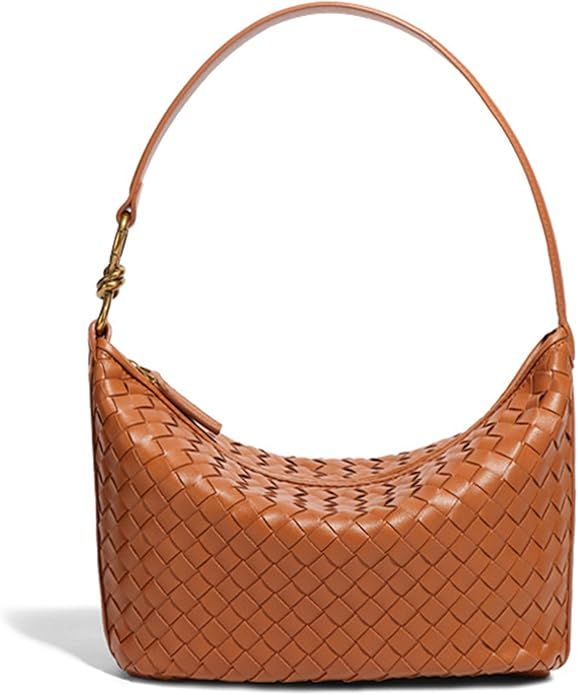 DFJXXX Woven Bag for Women Fashion Weave Top Handle Handbag Purse Handmade Shoulder Bag Hobo Unde... | Amazon (US)