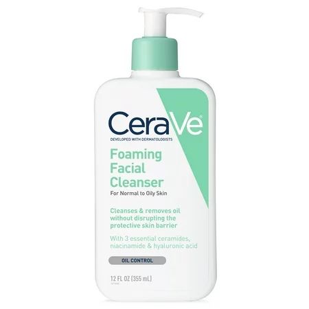 CeraVe Foaming Face Wash, Face Cleanser for Normal to Oily Skin, 12 oz. | Walmart (US)