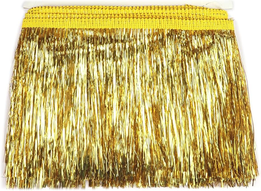 YYCRAFT 6" Wide Tinsel Fringe Tinsel Trim Tinsel Garland Dance Costume Fringe Trimming Shiny Foil... | Amazon (US)