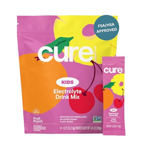 Cure Hydration - Kids Electrolyte Drink Powder Fruit Punch 14 Packets | Amazon (US)