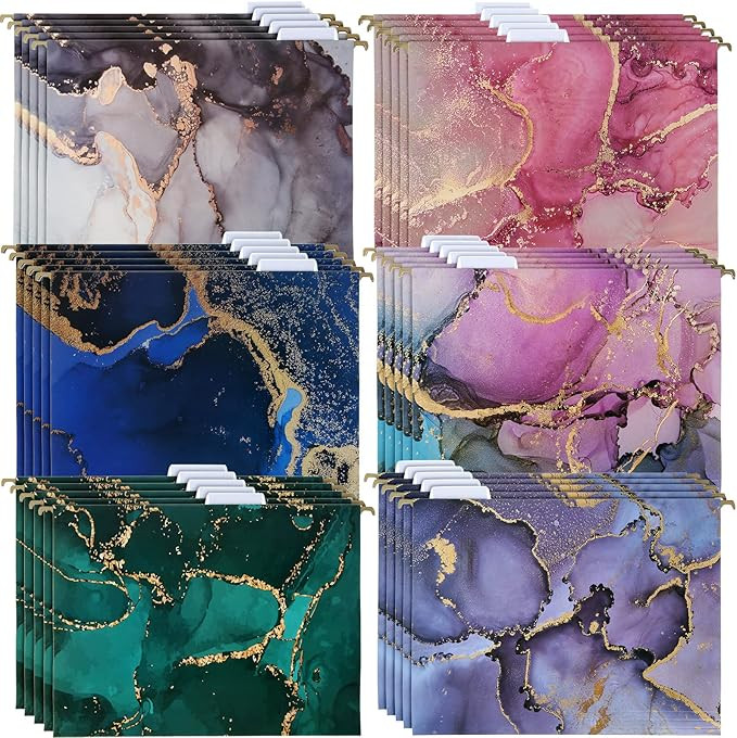 30 Pcs Hanging File Folder File Cabinet Organizer Letter Sized Hanging Folders and Interior Folde... | Amazon (US)