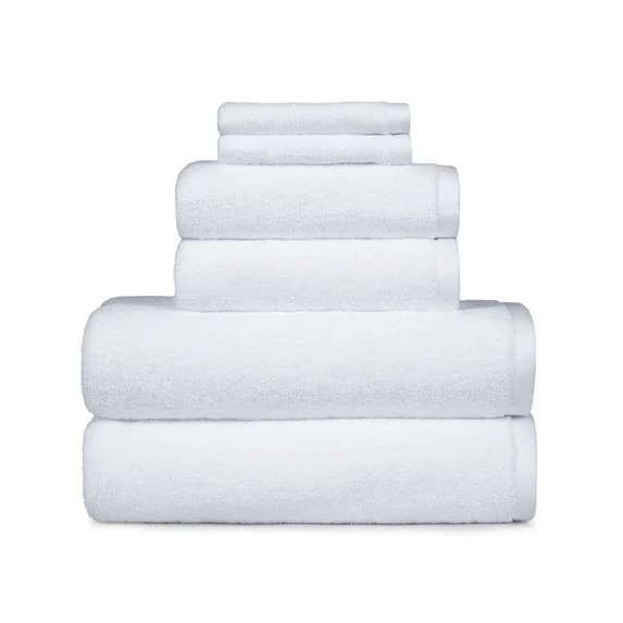 Better Homes & Gardens PowerLoft 6 Piece Bath Towel Set, Arctic White | Walmart (US)
