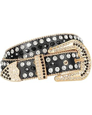 Western Cowgirl Rhinestone Belt, Fashion Rhinestone Belt for Women for Jeans, Ladies Bling Rhines... | Amazon (US)