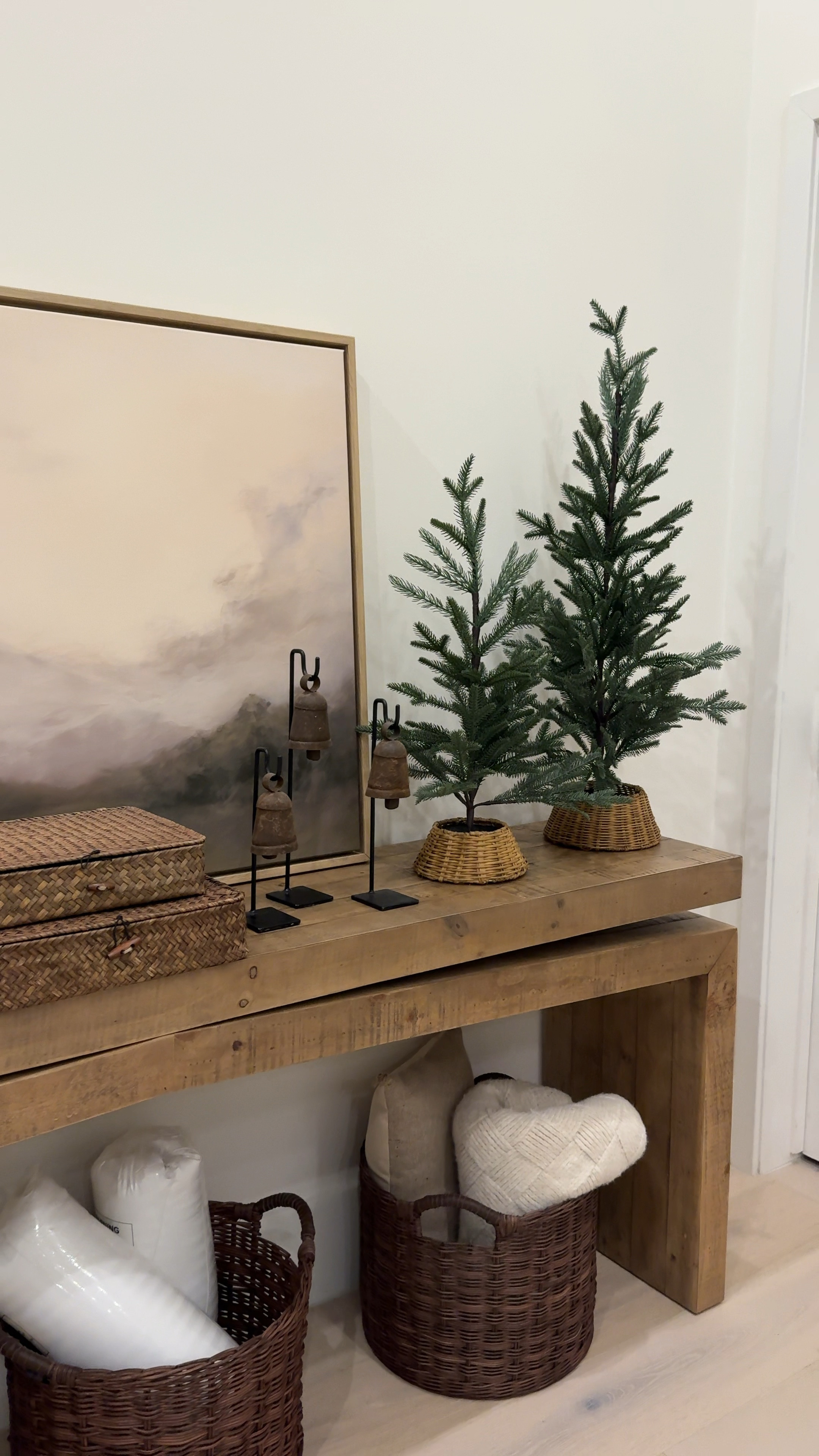 50% off  Love these cute little Christmas trees. I got to decorate for the holidays. Comes in three different sizes. ! Vase vessel, purple, florals, purple flowers, Wood console table gravy, gray table, lamp, bells, woven baskets rug, green branches west elm pottery barn Wayfair bells vintage landscape art Christmas holiday fairy light star target Amazon, JCPenney Wayfair

#LTKSaleAlert #LTKFindsUnder100 #LTKHome