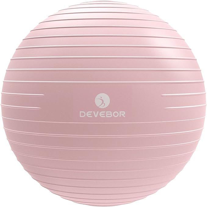 DEVEBOR Exercise Ball for Yoga Balance Fitness Stability Workout Guide, Professional Grade Extra ... | Amazon (US)