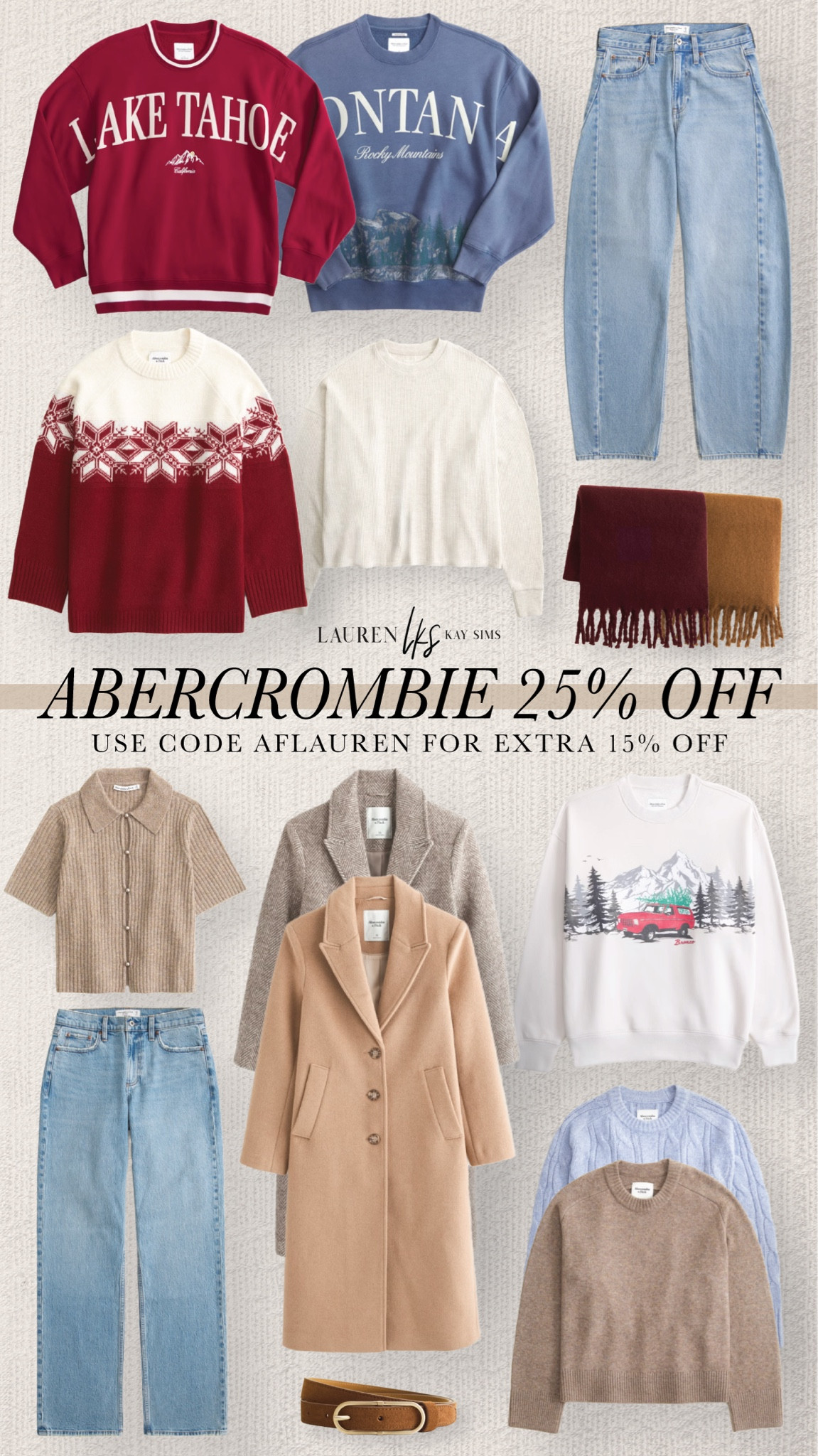 use code AFLAUREN for an extra 15% off 😍

#LTKCyberWeek #LTKHoliday #LTKSeasonal