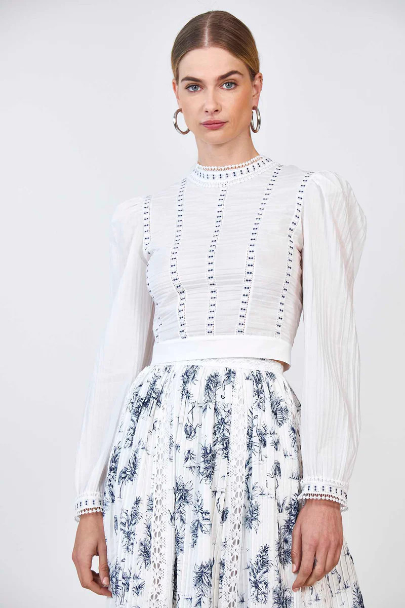 Nora Top | Cropped Blouse | Hunter Bell | Hunter Bell