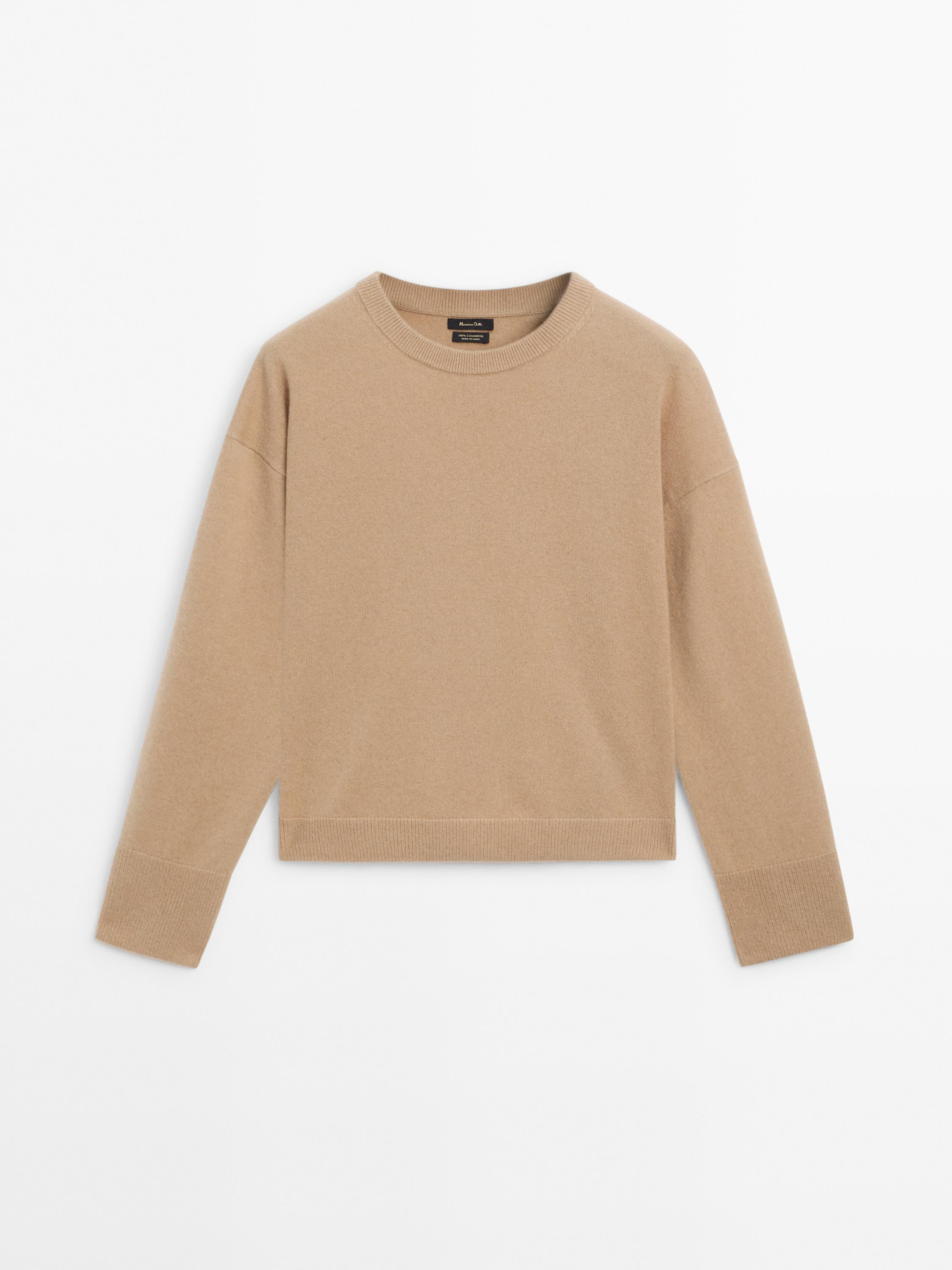 100% cashmere crew neck sweater | Massimo Dutti UK