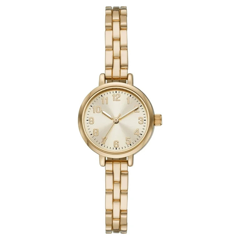 Time & Tru Women's Wrist Watch: Gold Tone Bracelet Watch (FMDOTT076) | Walmart (US)