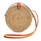 Rattan Bags for Women - Handmade Wicker Woven Purse Handbag Circle Boho Bag Bali | Amazon (US)