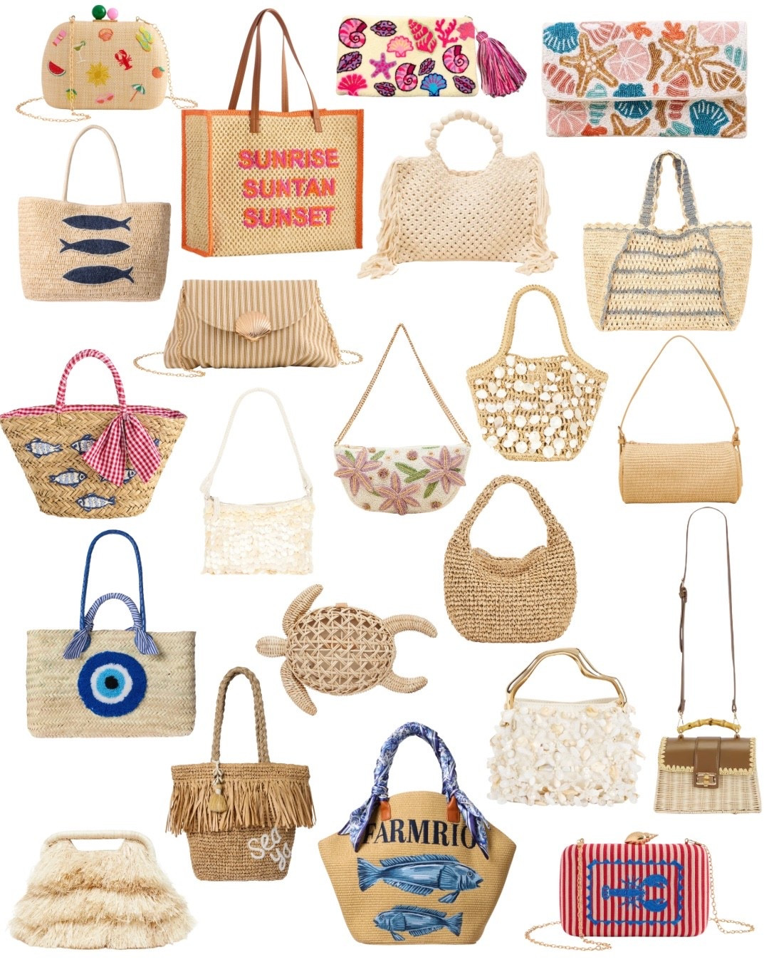 Summer vacation beach bags inspo