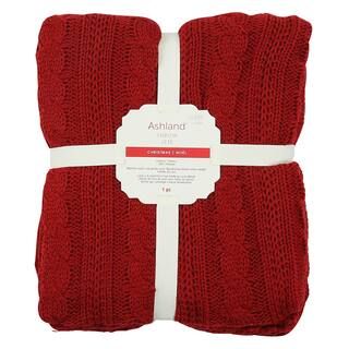 Red Cable Knit Throw by Ashland® | Michaels Stores