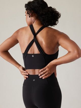 Conscious Twist Crop Bra D-DD | Athleta