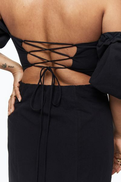 Off-the-shoulder Puff-sleeved Dress | H&M (US + CA)