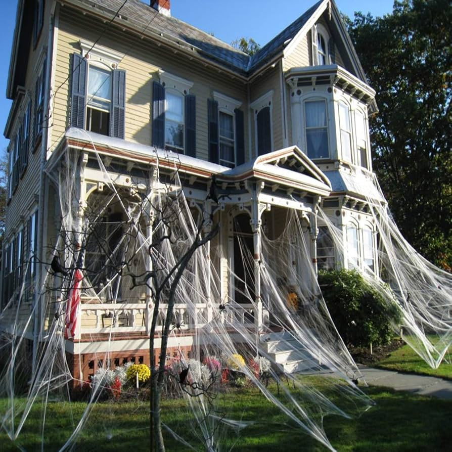 Halloween Spider Webs Stretchable Spider Webs Halloween Decorations Spider Webs,Enough to Cover 1... | Amazon (CA)