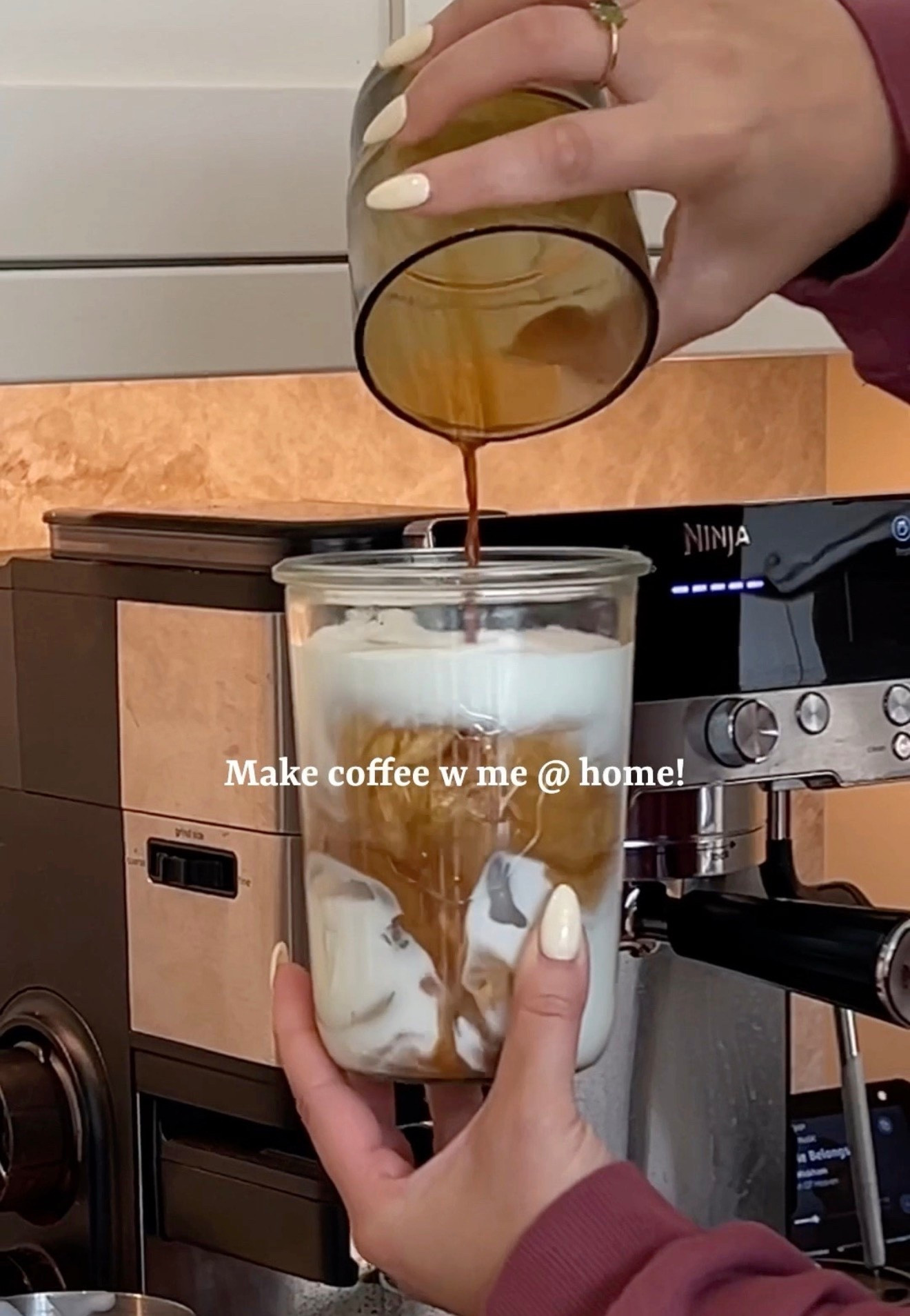 Iced coffee at home!! Love the ninja coffee machine it’s perfect for iced lattes at home!

#Icedlatte #icedcoffee #coffeeathome #ninjacafe #ninjacafeluxe