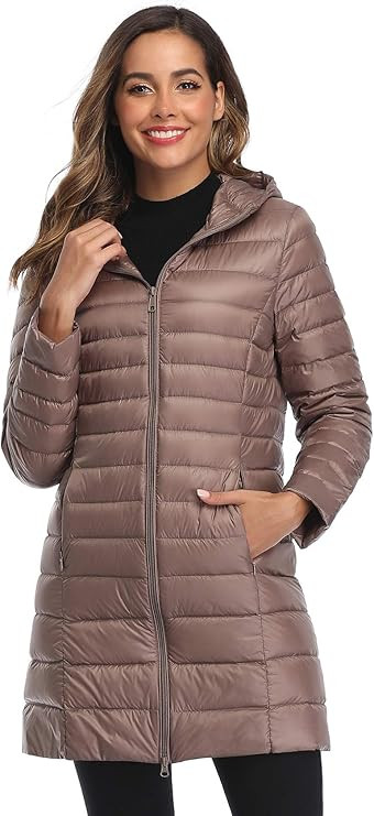 Obosoyo Women's Winter Packable Down Jacket Plus Size Ultralight Long Down Outerwear Puffer Jacke... | Amazon (US)