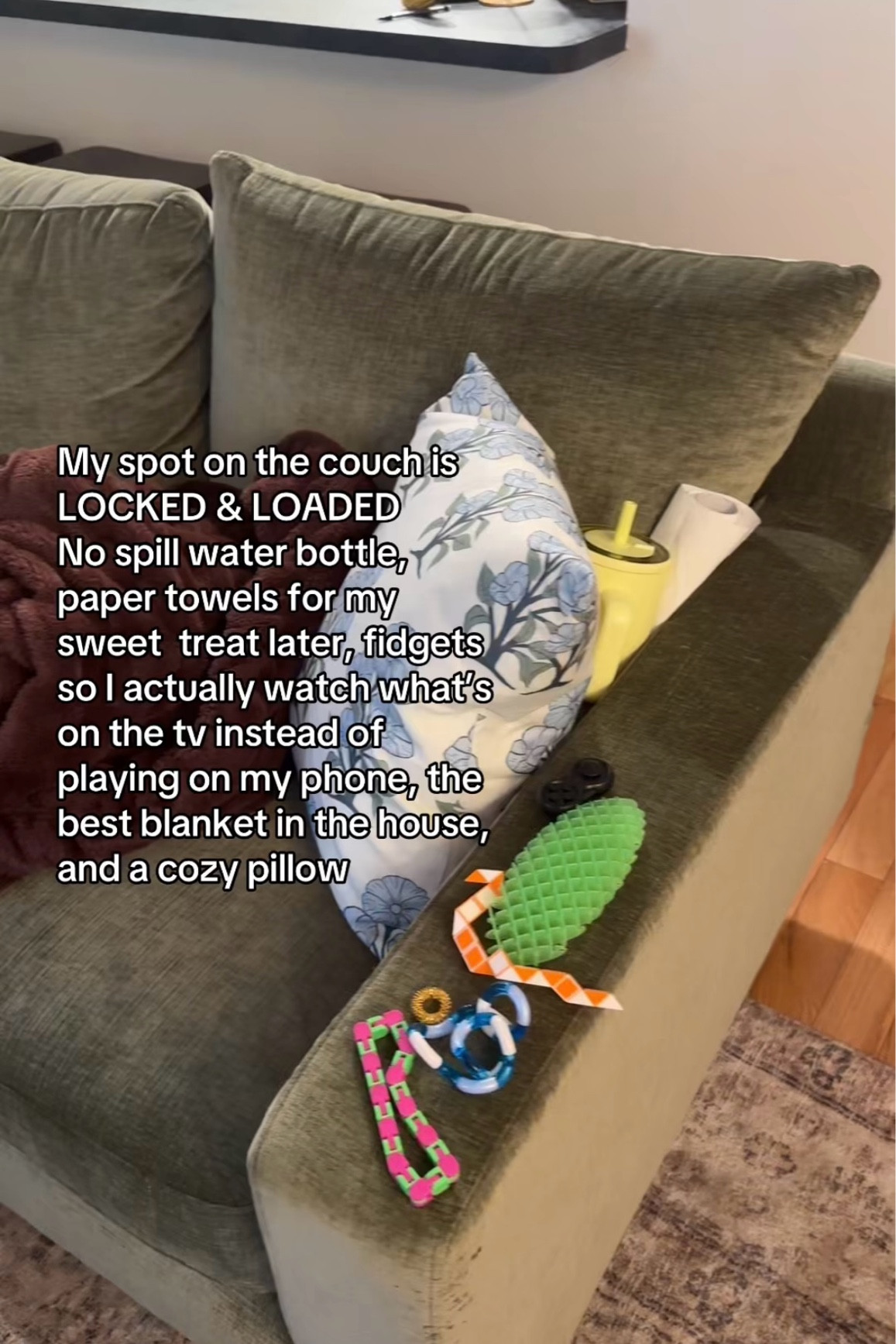 My spill proof water bottle and fidgets to keep me off my phone 

#LTKHome #LTKFindsUnder50