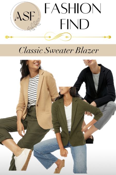 Classic sweater blaze
Blazer
Outerwear 
Workwear 

#LTKFind #LTKstyletip #LTKworkwear