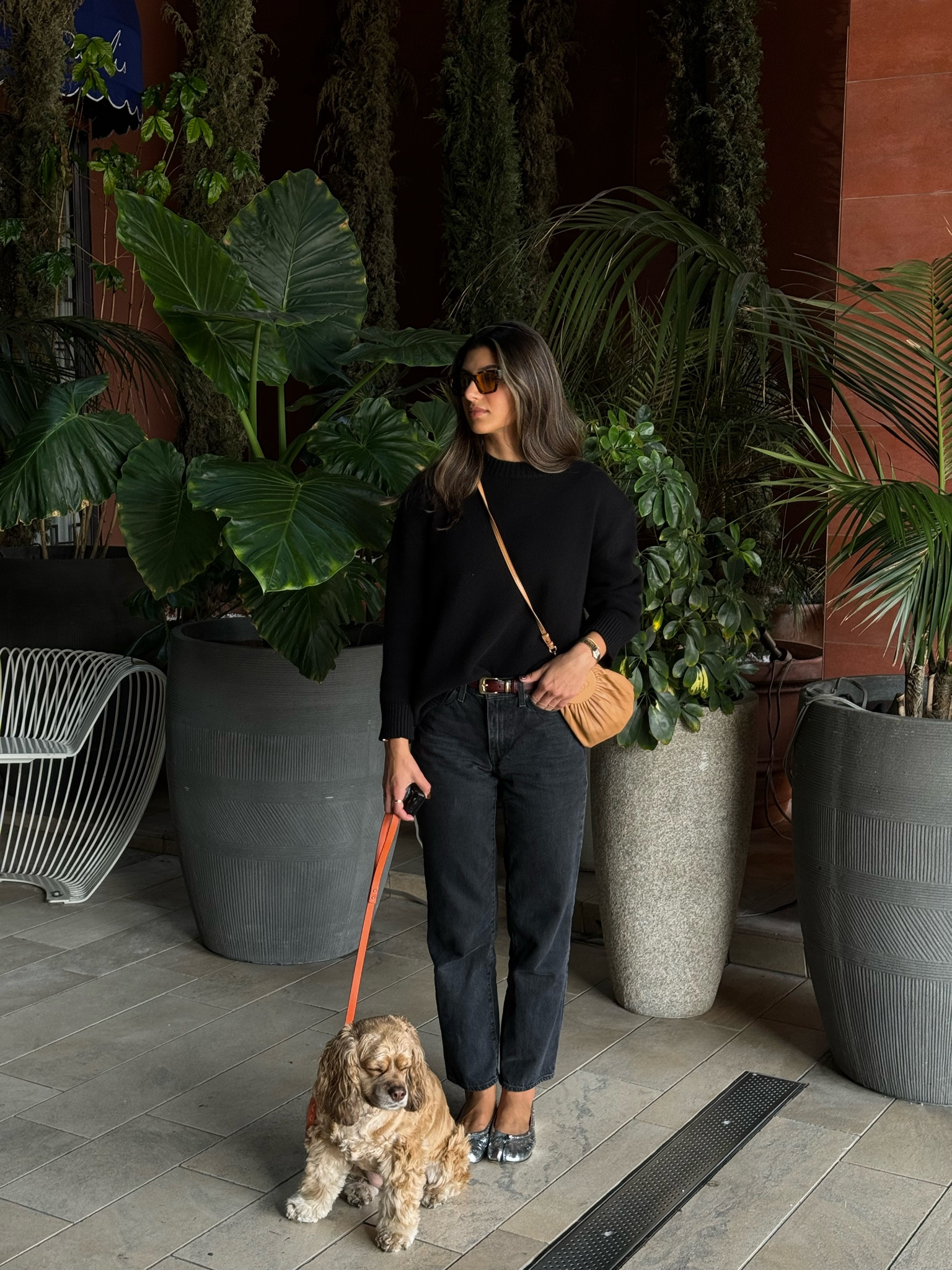 Denims - 26
Sweater - medium 
Top - small 