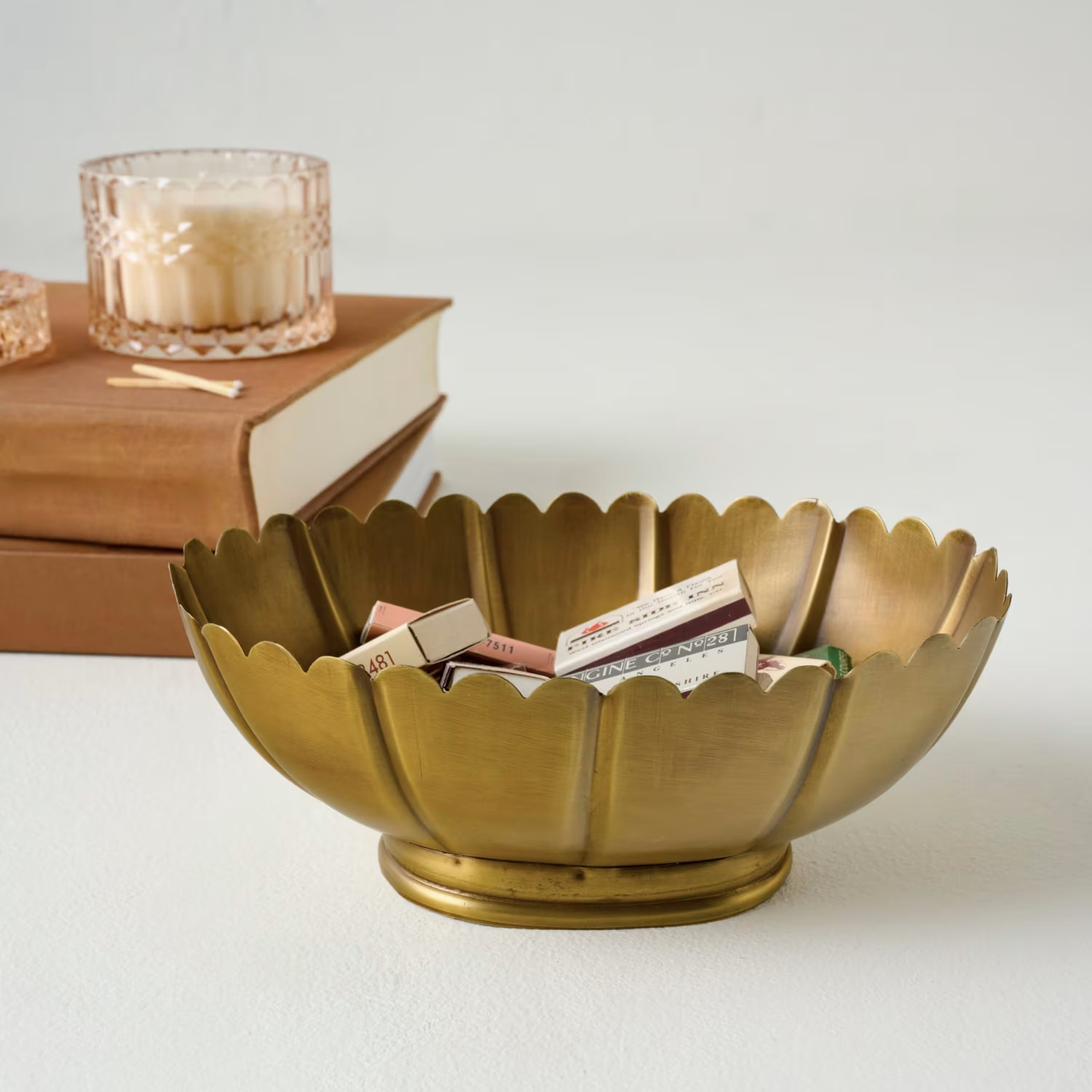 Palmer Brass Scalloped Bowl | Magnolia