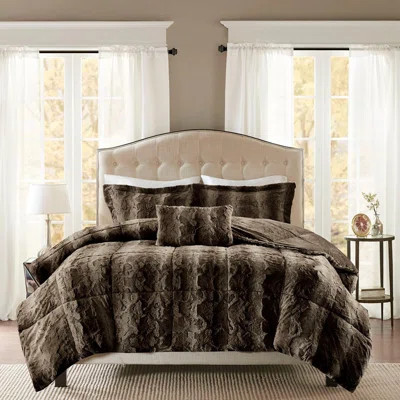 Luxurious King Faux Fur Comforter Set - Soft, Cozy & Elegant Bedding | Wayfair North America
