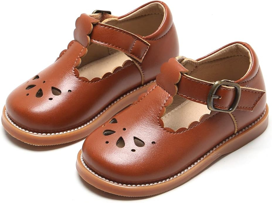 Toddler Girls Kids T-Strap Dress School Uniform Oxford | Amazon (US)