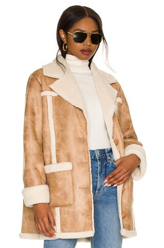 House of Harlow 1960 x REVOLVE Lowelle Coat in Natural Tan from Revolve.com | Revolve Clothing (Global)