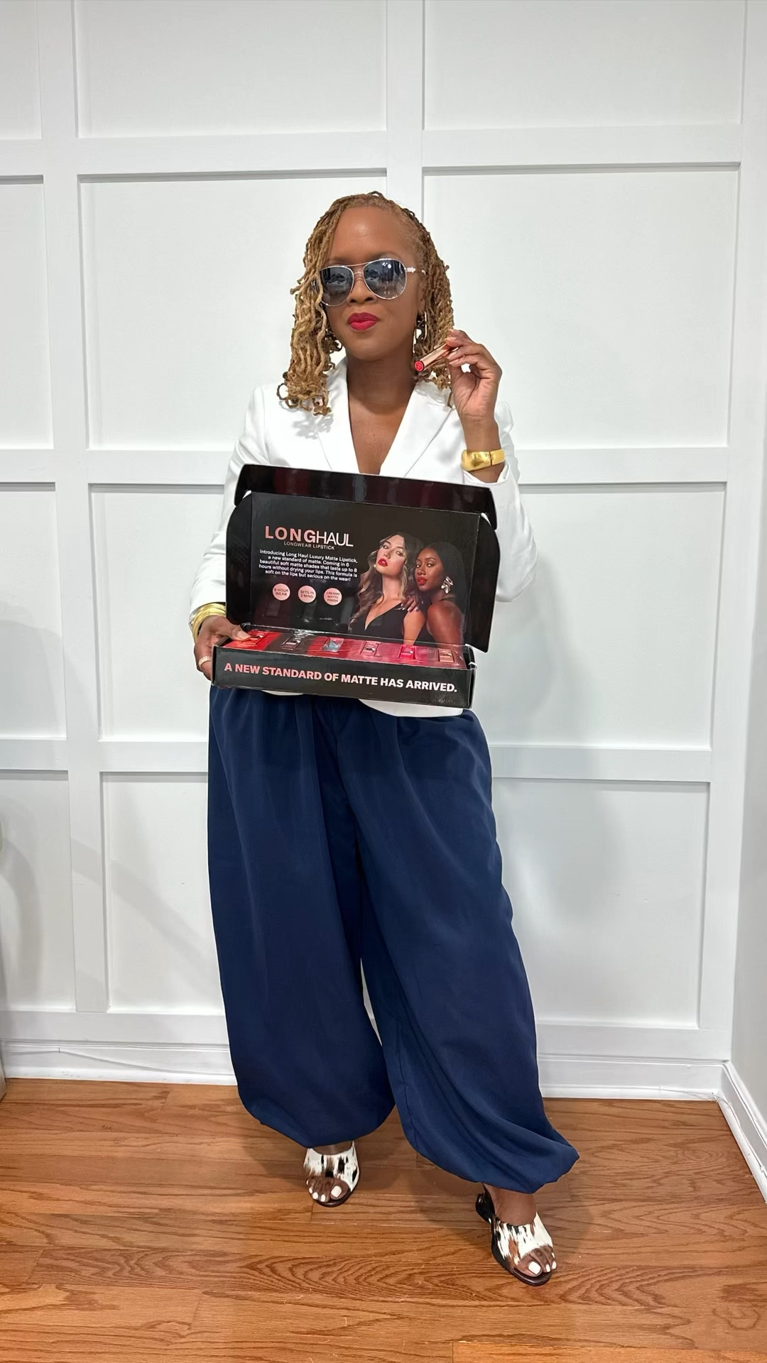 At 58, I love bold red lip —so I was beyond excited to try the new Lip Bar  “Long Haul” luxury matte lip color in “Infamous.” 🔥 It’s a stunning, fiery red. Sets to a soft, weightless matte, and lasts up to 8 hours. I wore it to lunch and a day of shopping 🥰 

Can’t wait to explore the rest of the shades! 💄✨

#tlbeauty #thelipbar #longhaullipstick
#prgifted #mattelipstick

#LTKvlog #LTKMothersDay #LTKdayinmylife