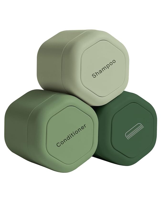 Travel Containers - Haircare Set - Magnetic Travel Capsules - For Shampoo, Conditioner, Hair Styl... | Amazon (US)