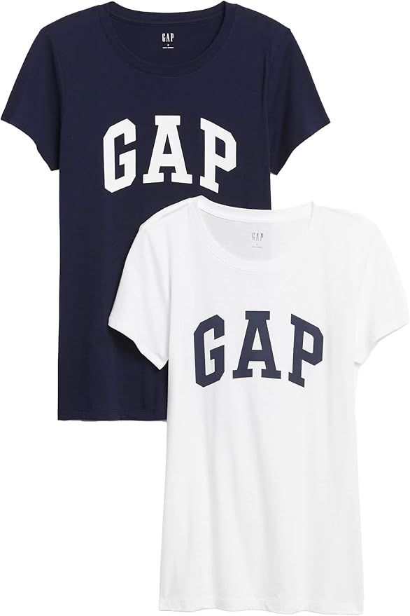 GAP Women's 2-Pack Classic Logo Tee T-Shirt | Amazon (US)