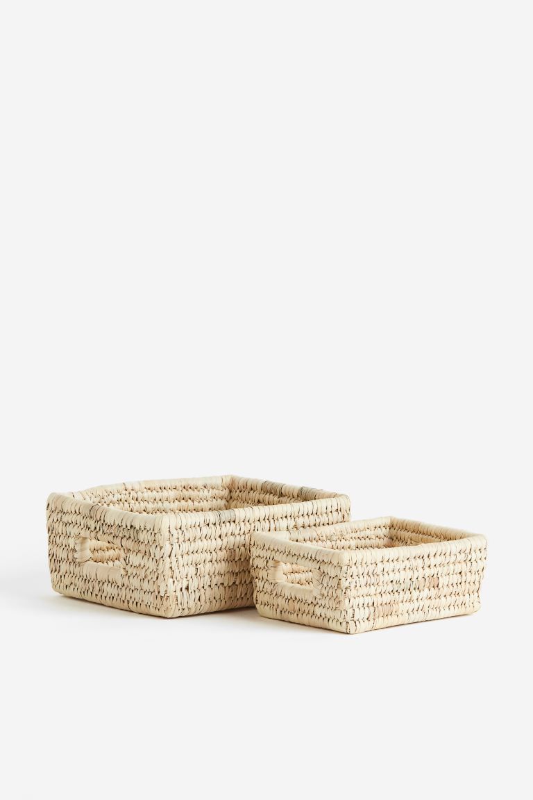 2-piece Straw Storage Basket Set | H&M (US + CA)