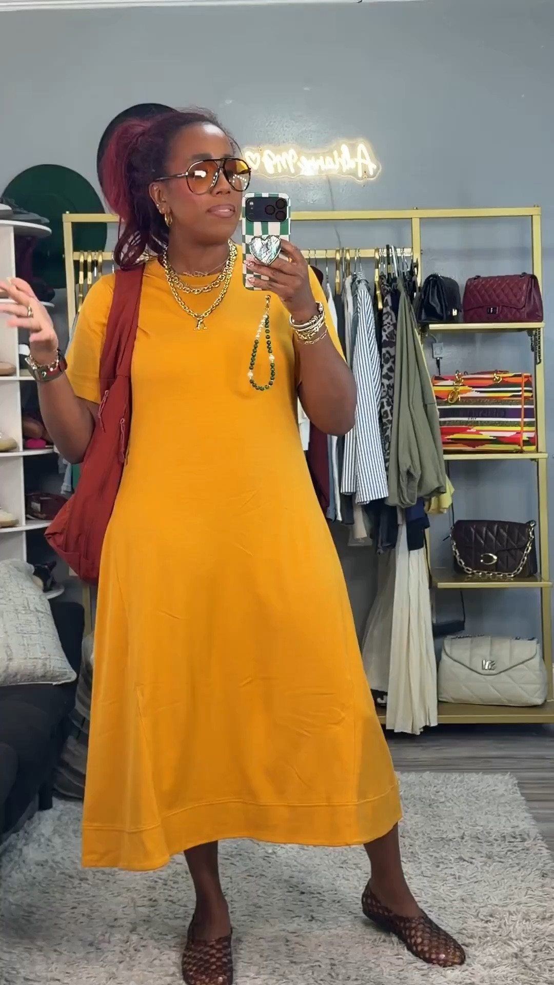 $15 Walmart dress that’s about to be your everyday go-to 👏🏽 effortless, comfy, and sooo easy to style. Throw it on and go without even thinking twice.

Perfect for:
• teachers (cute, modest & classroom ready 🍎)
• casual work days
• running errands
• school drop off/pick up
• brunch with the girls
• travel days (so comfy ✈️)
• church with a quick layer
• weekend lounging but still looking put together

Dress it up with a belt + sandals or keep it chill with sneakers and a denim jacket. She’s that girl for real 💛

Wearing a size LARGE (I prefer a loose fit) • Sizes XS–XXXL • 6 colors/styles available

SIZING REFERENCE/stats- 5’5”, 165 lbs, size 10

#walmartfinds #walmartfashion #affordablefashion #teacheroutfits #teacherstyle #casualoutfitideas #everydaystyle #modestfashion #springoutfits #momstyle #over40style #budgetfriendlyfashion #ootdinspo #styleover40 #comfychic