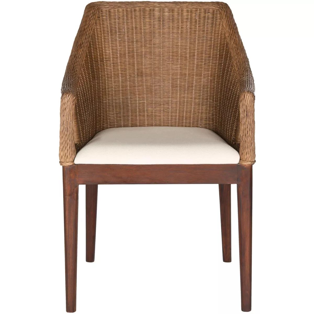 Enrico Arm Chair - Brown/White - Safavieh. | Target