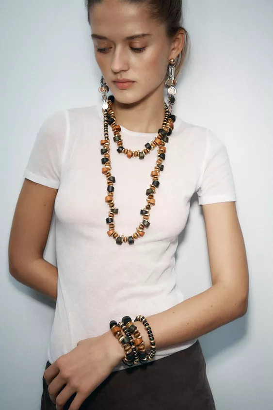 PACK OF 4 WOODEN PIECE BRACELETS | Zara US