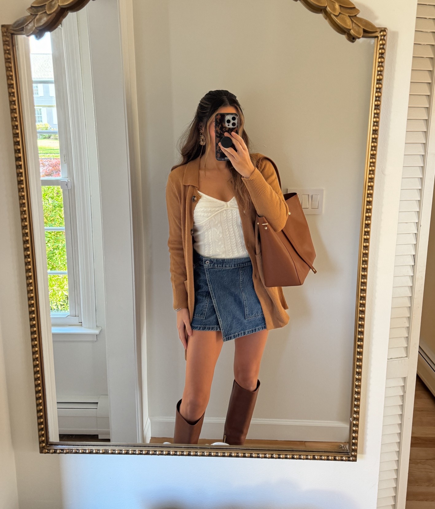 Everyday fall outfit, perfect for day to night. Wearing size small in the medium
In the cardigan, small in the ivory sweater, and size 26 in the denim mini skirt 

Fall style | fall fashion | amazon | revolve | Abercrombie | what to wear this fall | cozy sweaters | fall outfit ideas 

#LTKFindsUnder50 #LTKSeasonal #LTKStyleTip