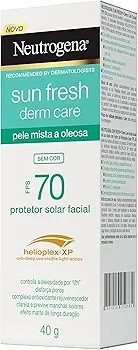 Neutrogena Sun Fresh Protetor Solar Facial Para Pele Oleosa Derm Care Sem Cor FPS 70, 40g | Amazon (BR)