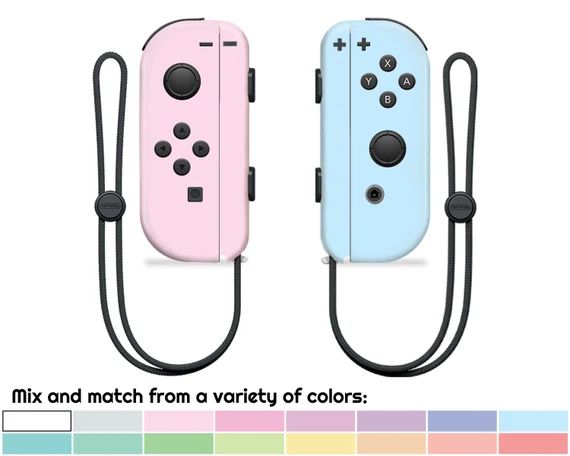 Mix & Match - Cute Solid Pastel Nintendo Switch Joy-Con Skin | Etsy (US)
