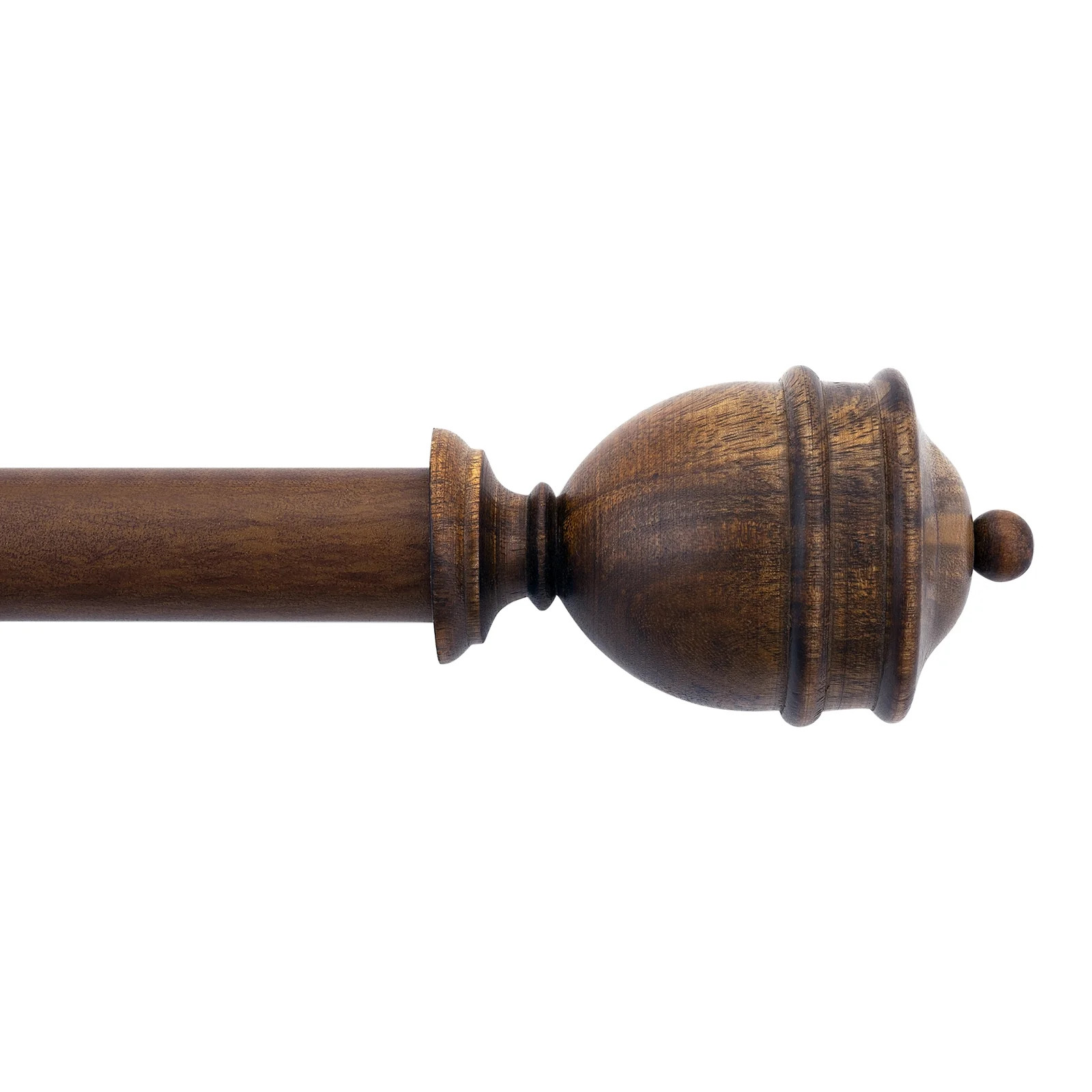 Better Homes & Gardens 1 Inch Adjustable Wooden Curtain Rod 42 to 120 inch with Wood Urn Finials ... | Walmart (US)