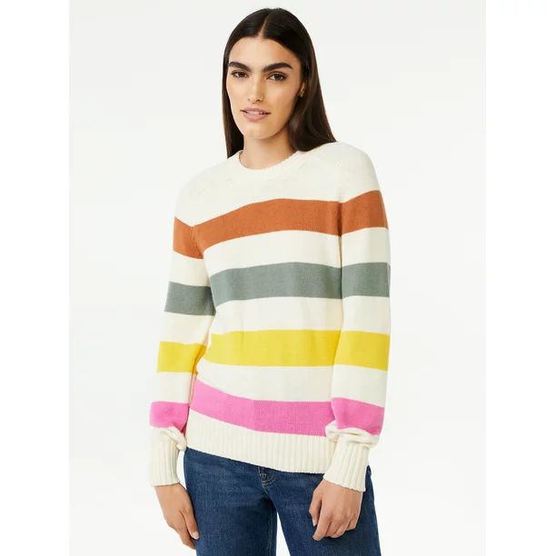 Free Assembly Women’s Shrunken Crewneck Sweater | Walmart (US)