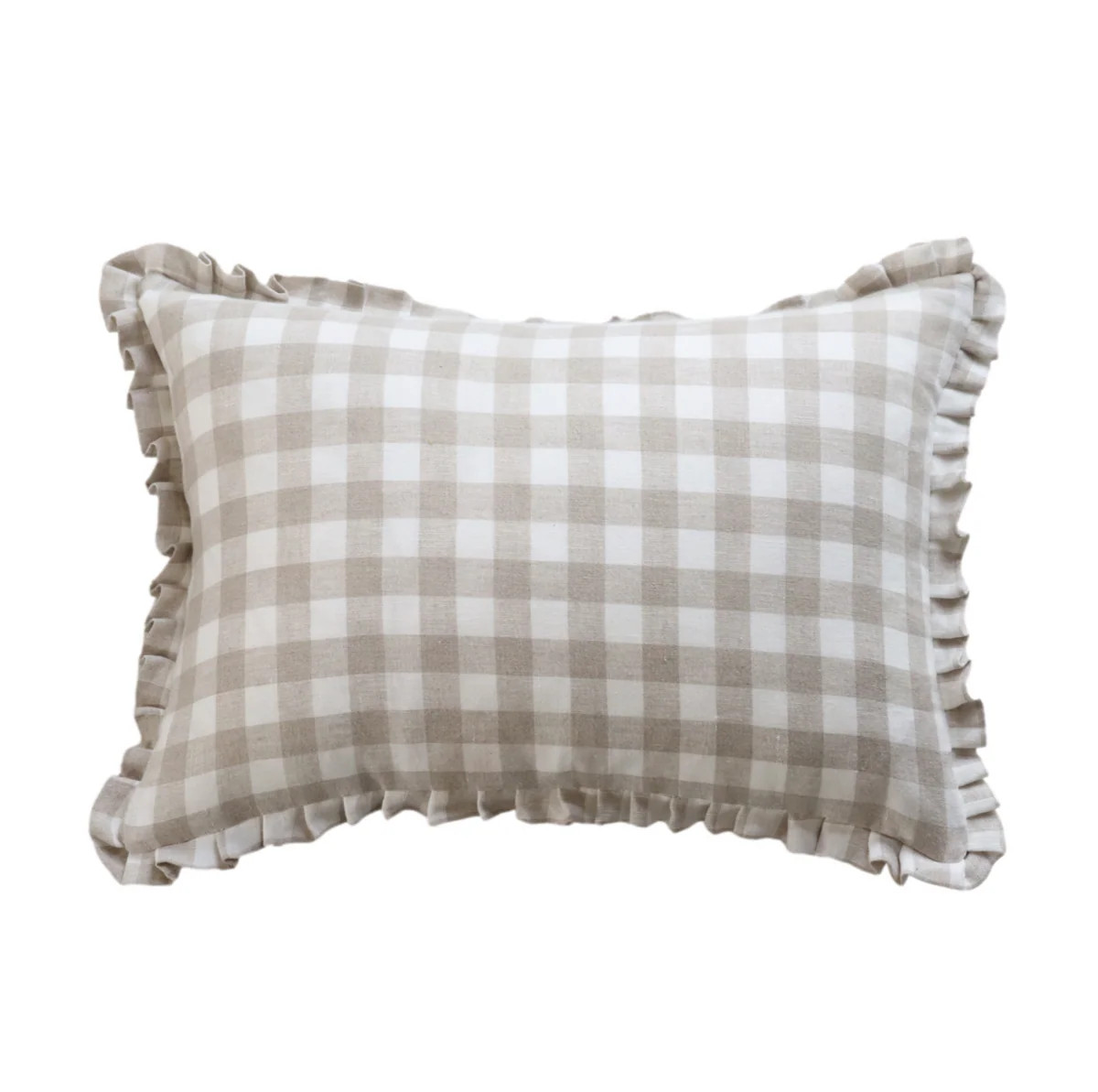Florence Gingham Ruffle Pillow Cover | Danielle Oakey Interiors INC